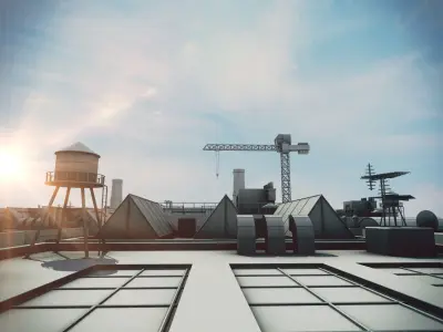 Industrial structures 3D model