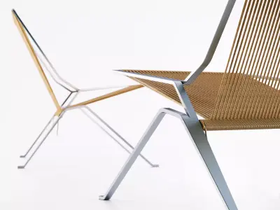 PK chair with metal frame 3D model
