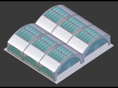 Industrial building 3D model