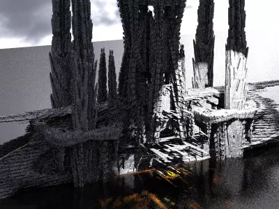 Fusion Core Towers Kitbash Extended  3D model