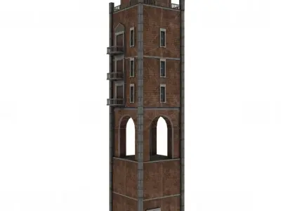 Urban Buildings Pack 15 pieces Low-poly 3D model