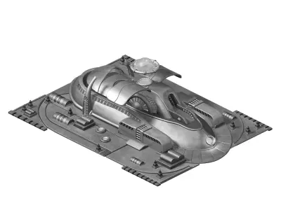 Sci Fi Building-Government Center 01 3D model