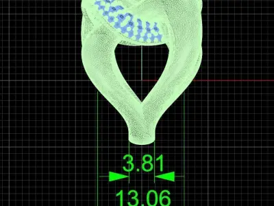 Jewelry ring 239 3D print model