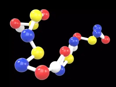 Amino Acids 19 gencomplexity v1 001 Low-poly 3D model
