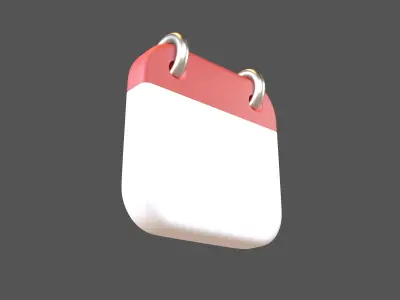 Calendar Icon v1 001 Low-poly 3D model