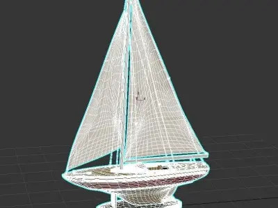Sailboat decoration 3D model