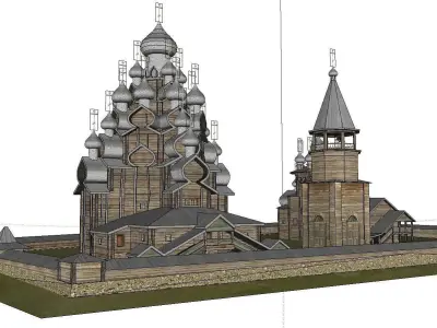 Architecture-Religion-God-Culture-Temple-0123 medieval castle... 3D model
