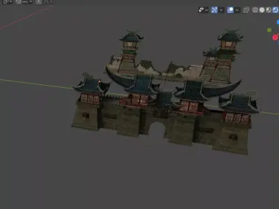 Ancient buildings 3D model get