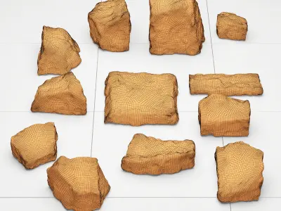 Stone chip plate 3D model