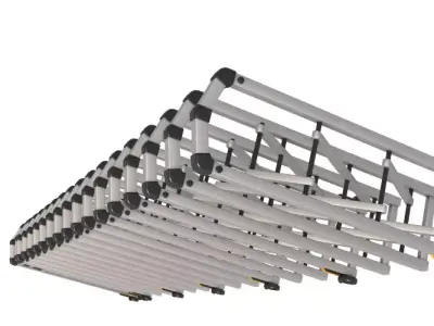 Trackless Retractable Gate 3D model