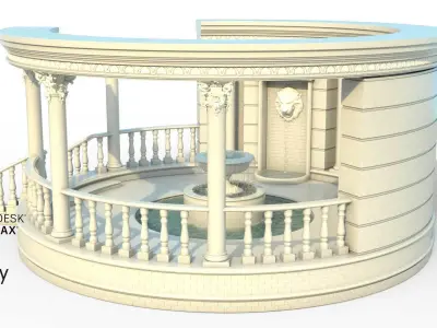  Rotunda fountain 3D model