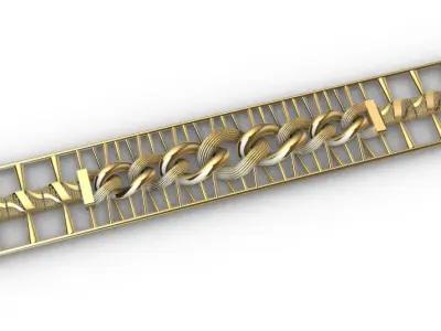 Gold bracelet chains new collection 33-42 3D print models 3D print model
