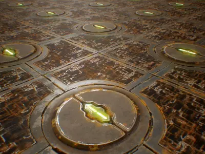 PBR Sci-Fi Spaceship Texture 16 Low-poly 3D model