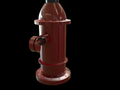 Hydrant model fire Low-poly 3D model