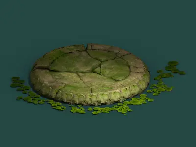 Kasyapa Buddha - Lotus seat 02 3D model