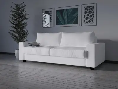 sofa white 3D model