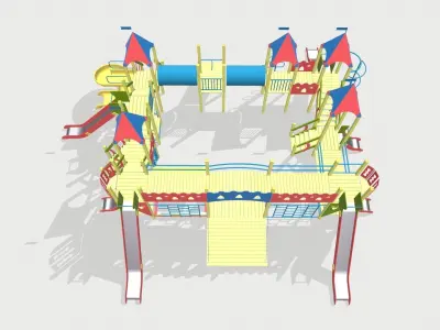 Playground for kids 3D model 15