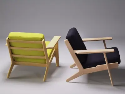 Hans Wegner Plank Chair 3D model