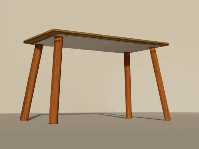 Wodden Table Low-poly 3D model