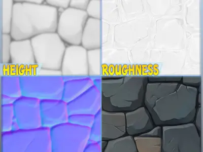 Stylized Stone Floor Seamless Texture Texture buy