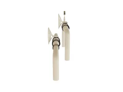 Industrial Gas Pipes m3 3D model