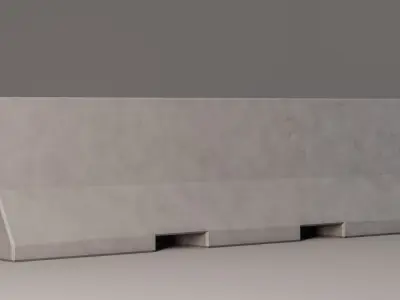 Low Poly Barriers Pack Low-poly 3D model