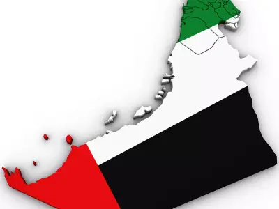 3D Political Map of United Arab Emirates UAE 3D model