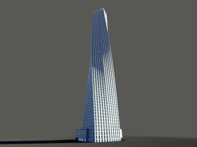 Cayan tower - Dubai marina 3D model
