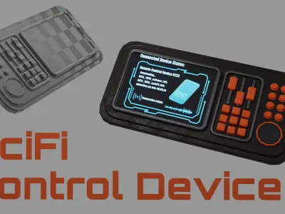 SciFi Controler Device Low-poly 3D model