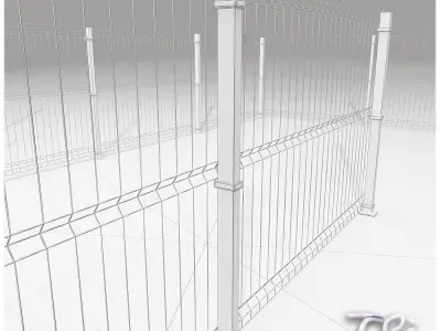 FENCE BRICOFAX TILEABLE 3D model