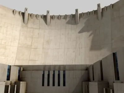 Hoover Dam low-poly Low-poly 3D model