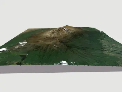 Volcano Kilimanjaro Tanzania Africa 3D model
