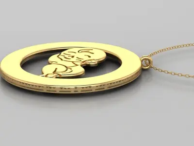  Pendant P053 3D Print Model 3D print model