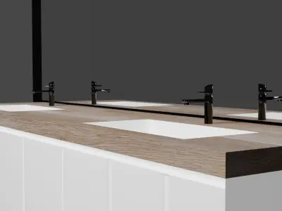 Bathroom Vanity with Mirror 3D model