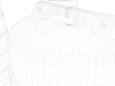 Quality Construction Barrel Low-poly 3D model