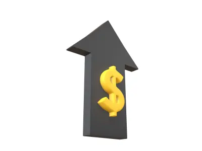 Price Up Symbol V1 001 Low-poly 3D model