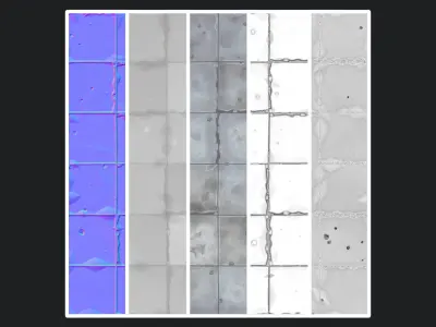 Stylized Floor Tiles Material 03 Texture