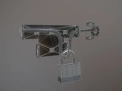 Lock and Padlock - 4K PBR Game Ready Low-poly 3D model