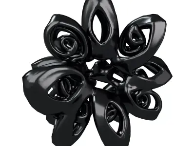 Abstract Flower Shape v1 004 Low-poly 3D model