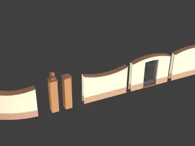 Modular walls 3D model