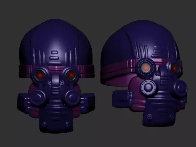 helmet high poly sculpt 3d printable ver 7 3D model 3D model 183