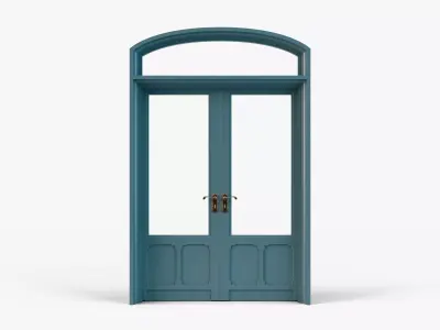 French Double Doors 3D model