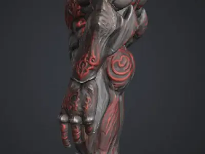 Alien Warlord Vorrak Zhul Low-poly 3D model