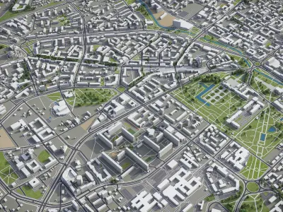 Bialystok - City 3D Model Low-poly 3D model
