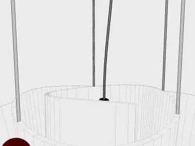 Hanging Spiral Rose Lamp 3D model