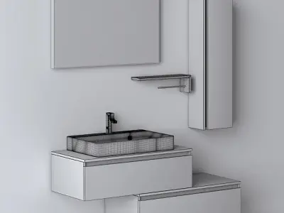 Baco Bathroom Furniture Set 3D model