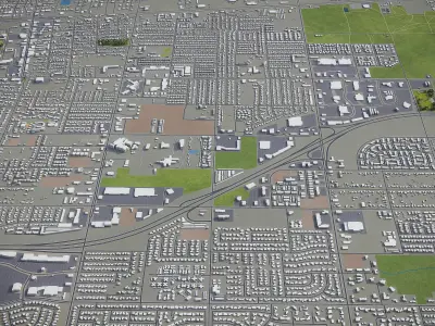 Palmdale  Low-poly 3D model