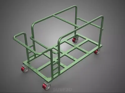 SWIVEL CASTER HAND TRUCK TROLLEY CART PALLET DELIVERY RACK FRAME 3D model