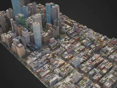 Realistic City R5 MAYA Low-poly 3D model