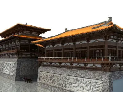 Ancient Chinese architecture 3D model